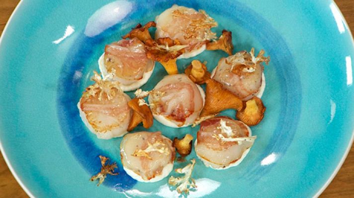 Vieiras con coliflor