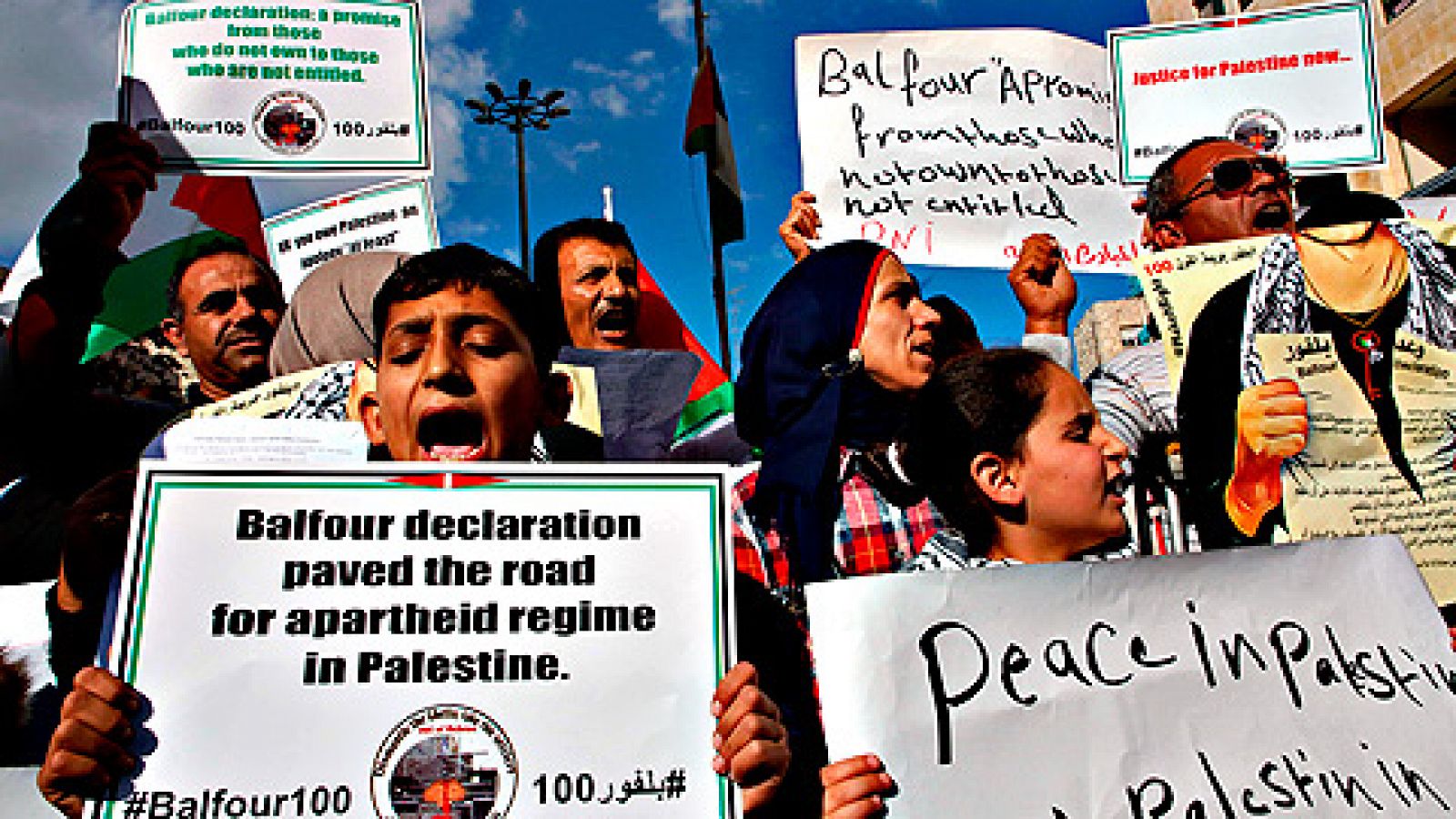 Telediario 1: Israel celebra y los palestinos denigran la Declaración de Balfour un siglo después | RTVE Play