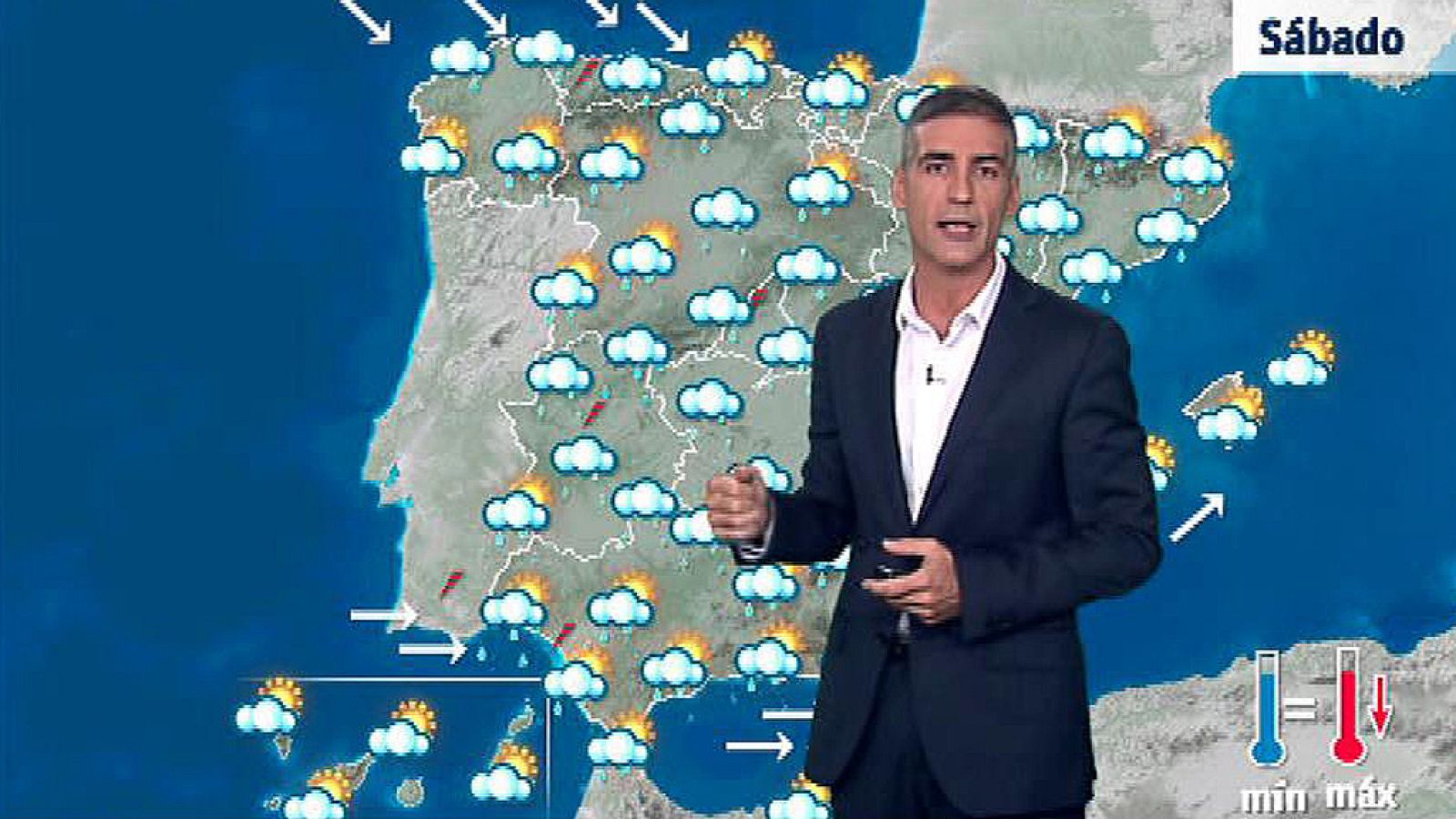 Precipitaciones en gran parte de la Península y descenso térmico
