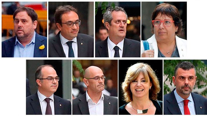 Telediario 1 - Cuál es la situación judicial de los miembros cesados del Govern