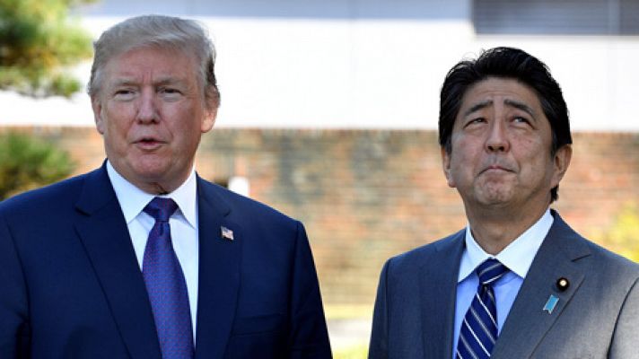 Telediario 1 - Trump refuerza su dura retórica contra Pyongyang en el inicio de su gira asiática