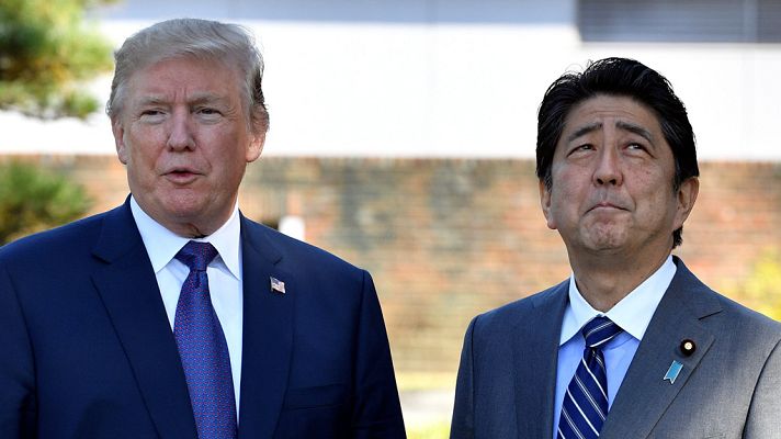 Telediario 1 - Trump refuerza su dura retórica contra Pyongyang en el inicio de su gira asiática