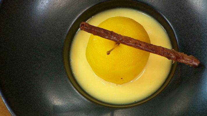 Torres en la cocina - Manzana con crema de naranja