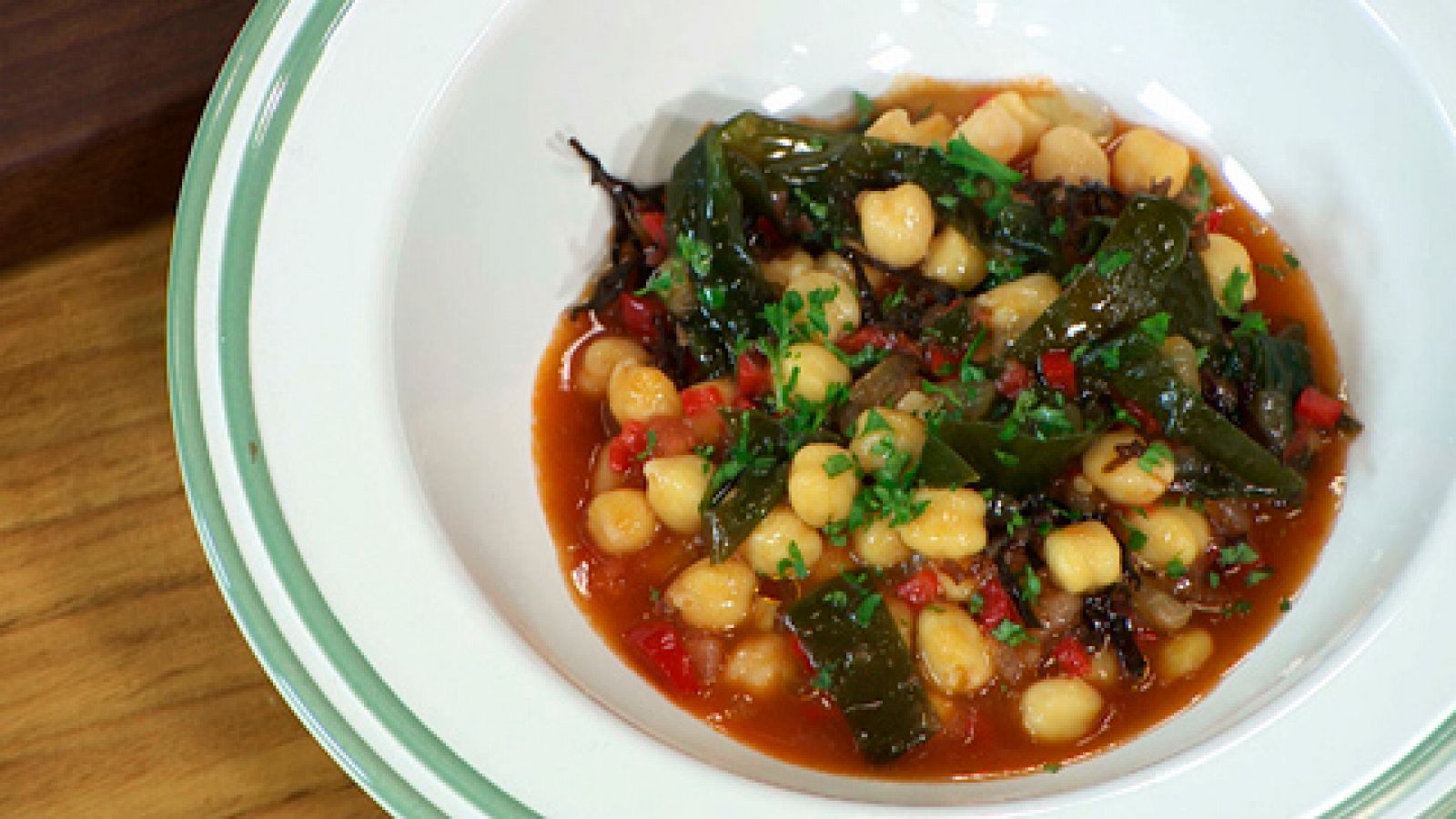 Torres en la cocina - Potage vegetariano de garbanzos