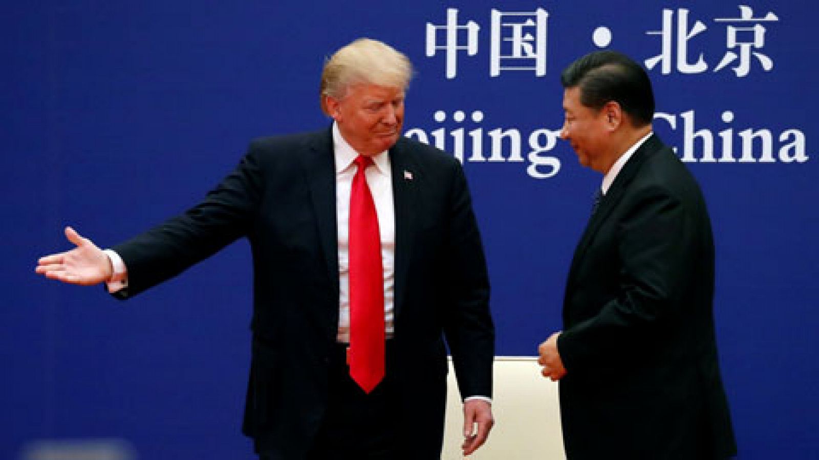 Telediario 1: El encuentro en Pekín de Trump y Xi Jinping recompone la relación entre EE.UU. y China | RTVE Play