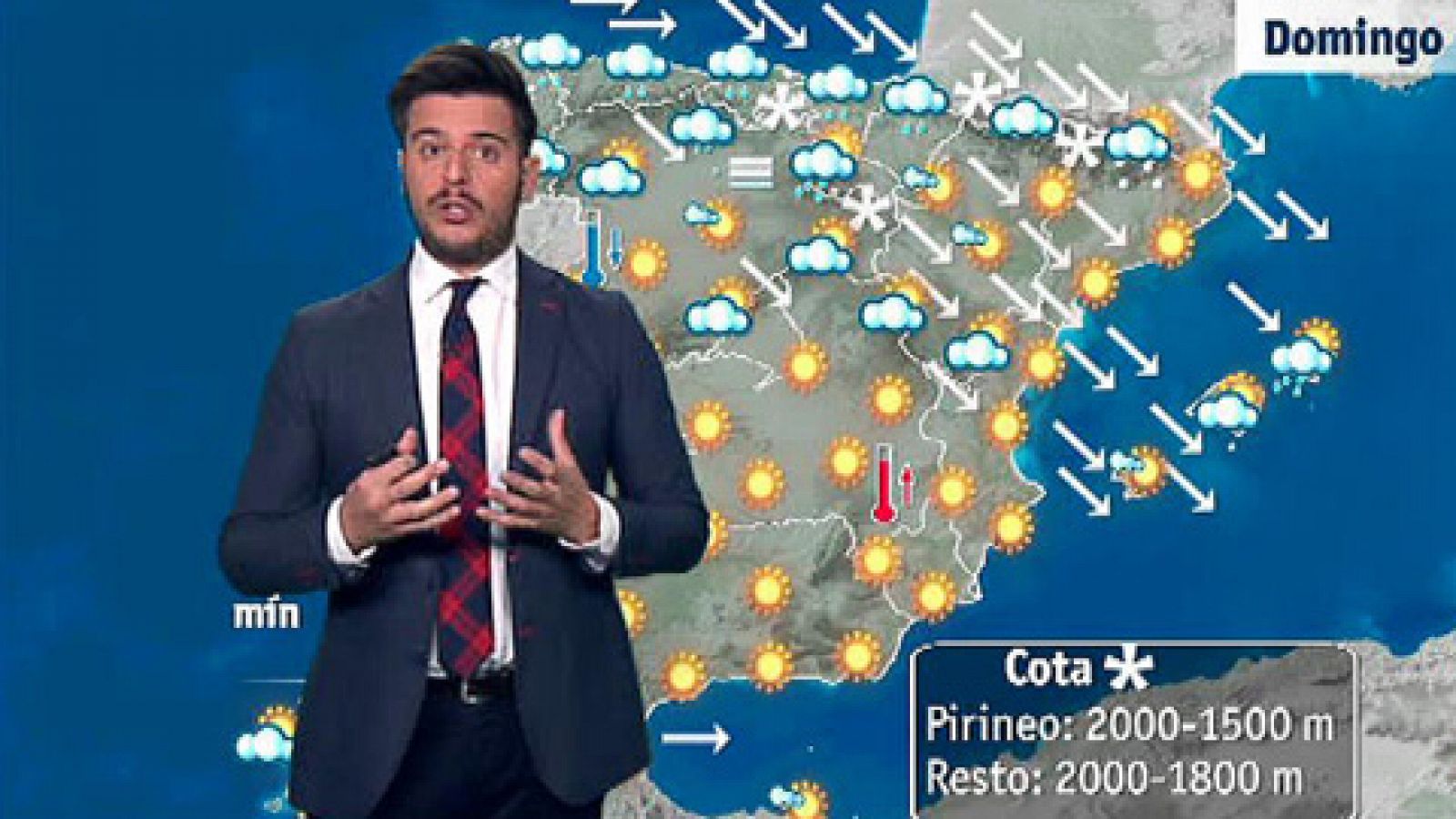 El tiempo: Lluvia en la cornisa cantábrica y vientos fuertes en el nordeste peninsular y Baleares | RTVE Play