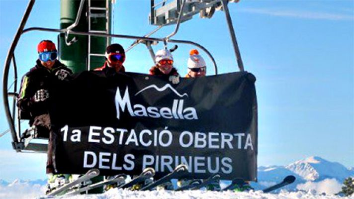 Telediario 1 - Masella vuelve a ser la primera estación de la península en abrir la temporada