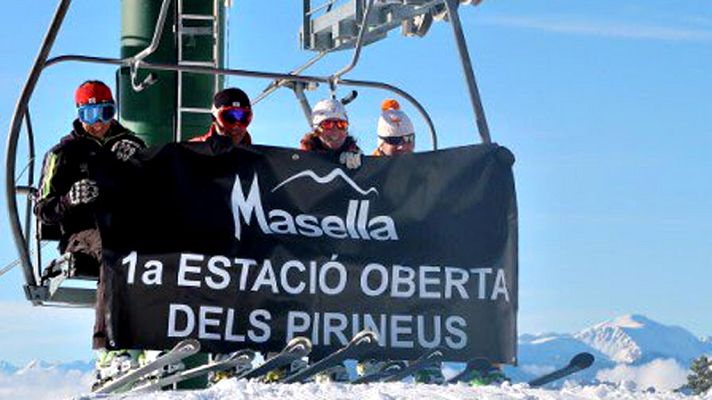 Telediario 1 - Masella vuelve a ser la primera estación de la península en abrir la temporada