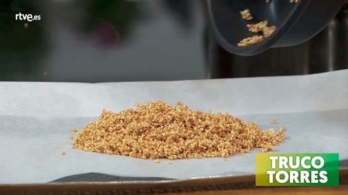Torres en la cocina - Cómo garrapiñar sésamo