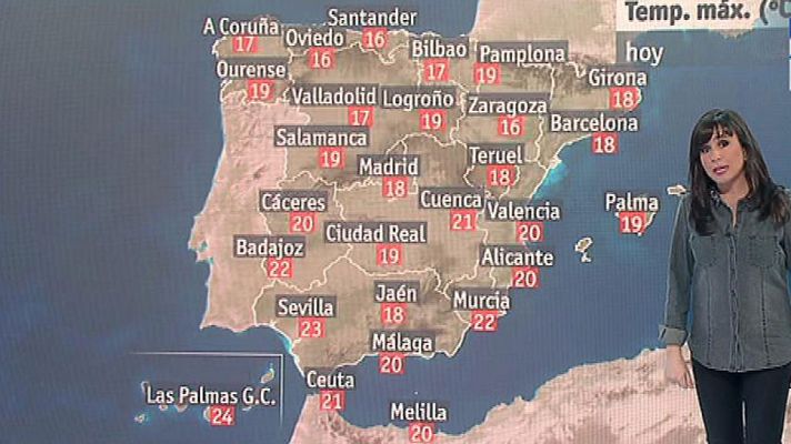 El tiempo - Subida de temperaturas máximas y cielos despejados