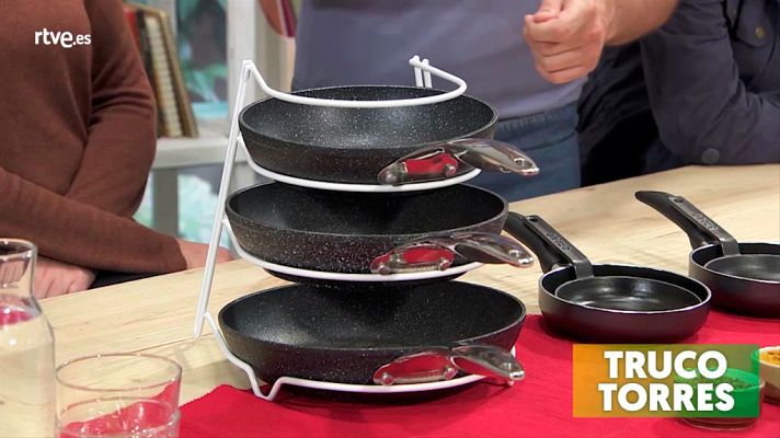 Torres en la cocina - Cómo conservar bien las sartenes