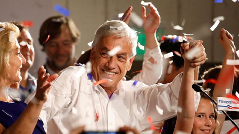 Piñera gana la primera vuelta de las presidenciales en Chile