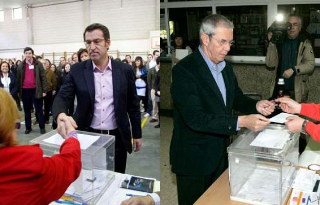  - Los candidatos gallegos votan
