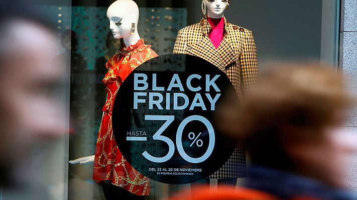 Telediario 1 - El 40% de los comercios de proximidad dice que están perdiendo ventas de Navidad por el Black Friday