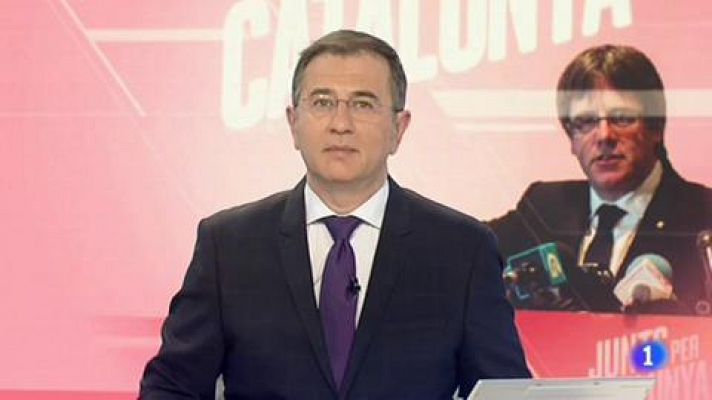 Telediario 1 - Puigdemont ha presentado la lista de la candidatura de Junts Per Cataluña en Bélgica