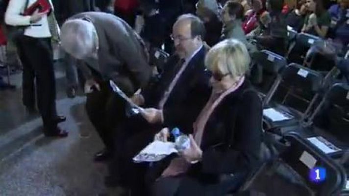 Telediario 1 - Iceta ha recibido el apoyo de intelectuales de la sociedad catalana