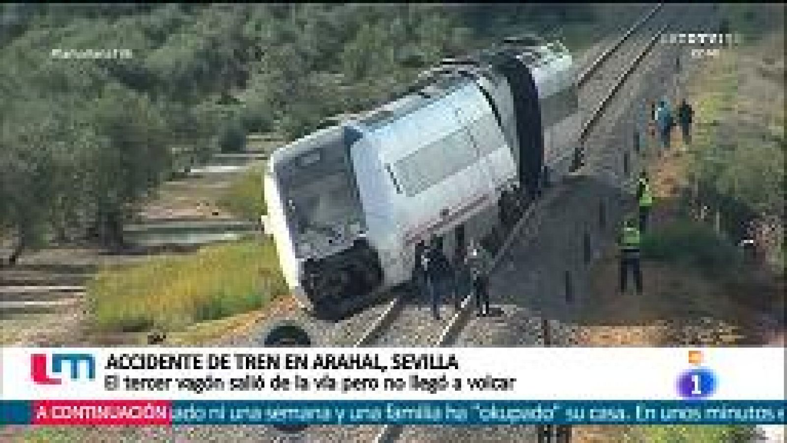 Accidente de tren en la línea Málaga-Sevilla
