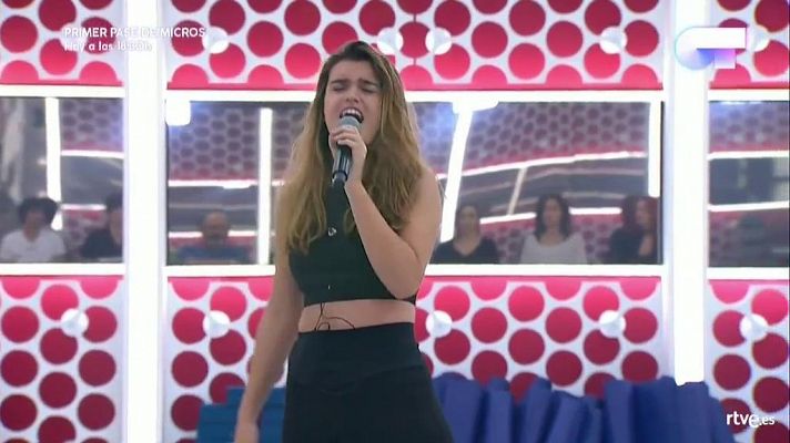 Amaia canta 'So what' en el primer pase de micros