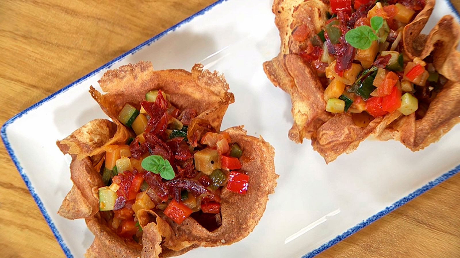 Torres en la cocina - Creps de lentejas con pisto