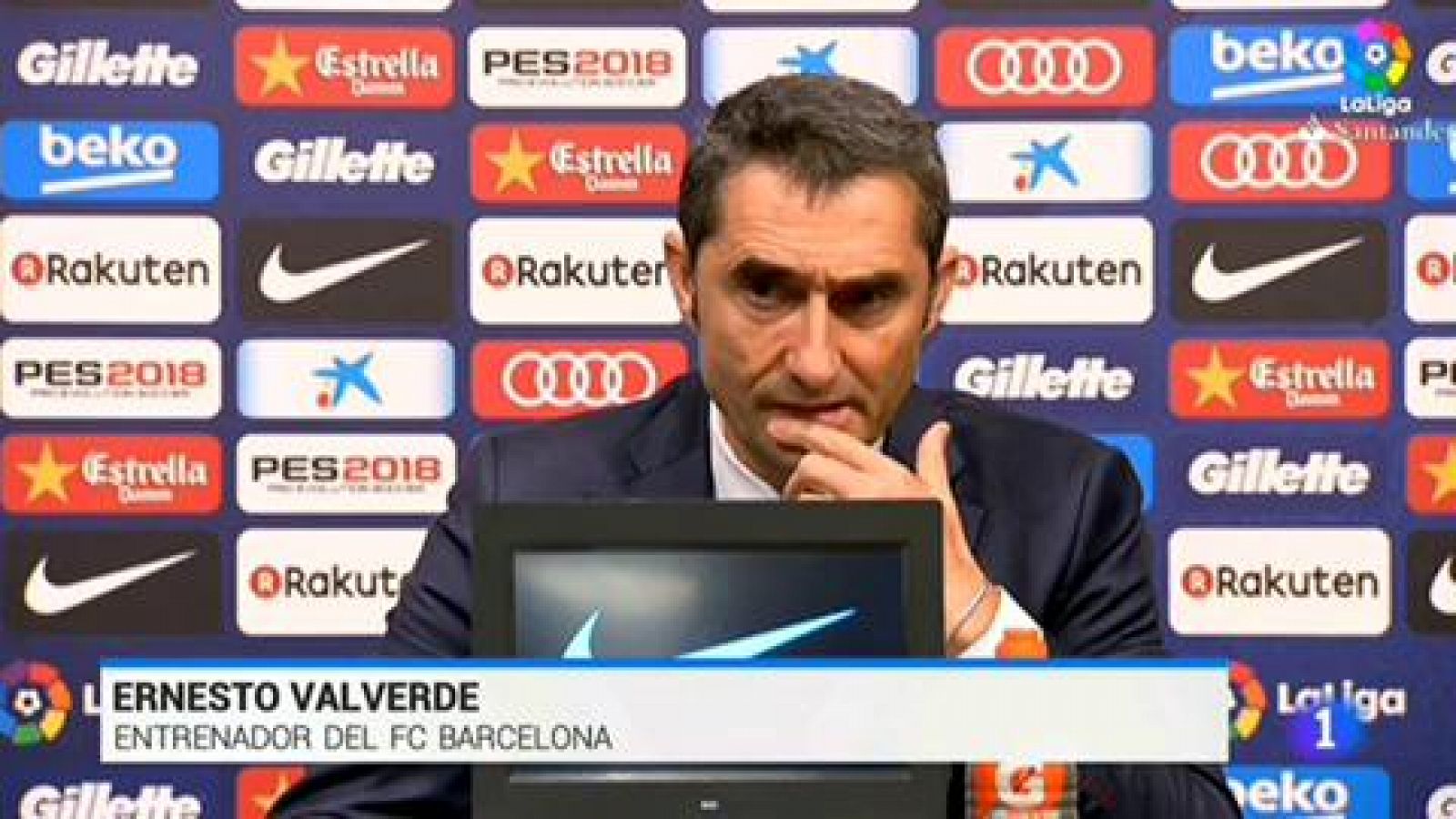 Telediario 1: Valverde, "fastidiado" por el empate y la lesión de Umtiti | RTVE Play