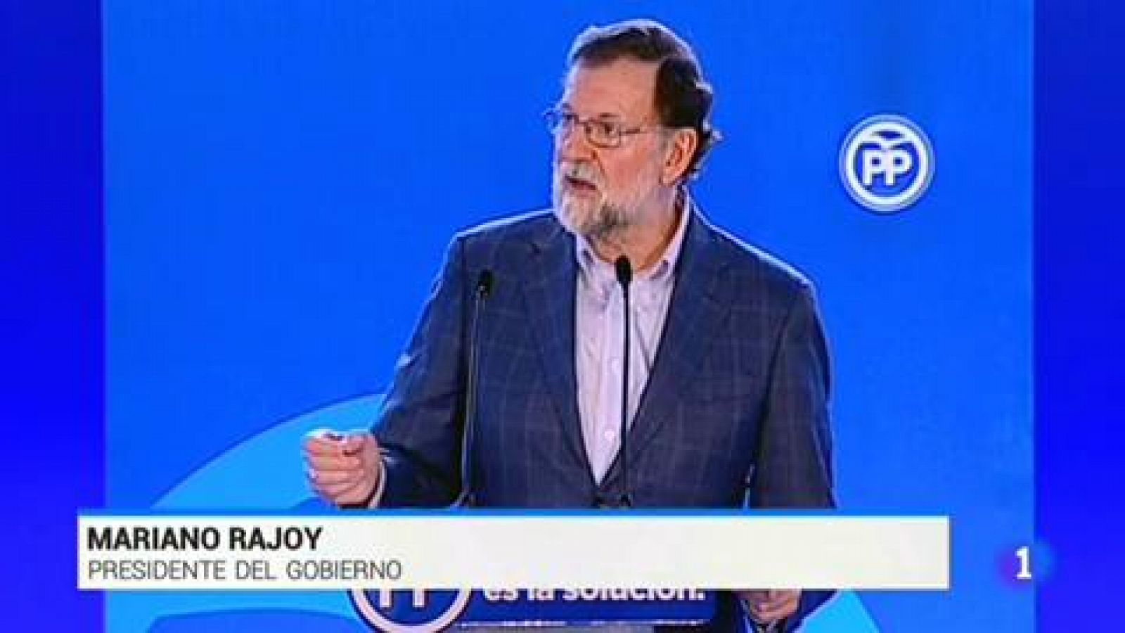 Telediario 1: Rajoy defiende la aplicación del artículo 155 para poner fin a la deriva independentista en Cataluña | RTVE Play