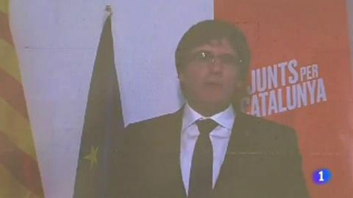 Puigdemont ha participado por videoconferencia en la presentación de su lista para las elecciones