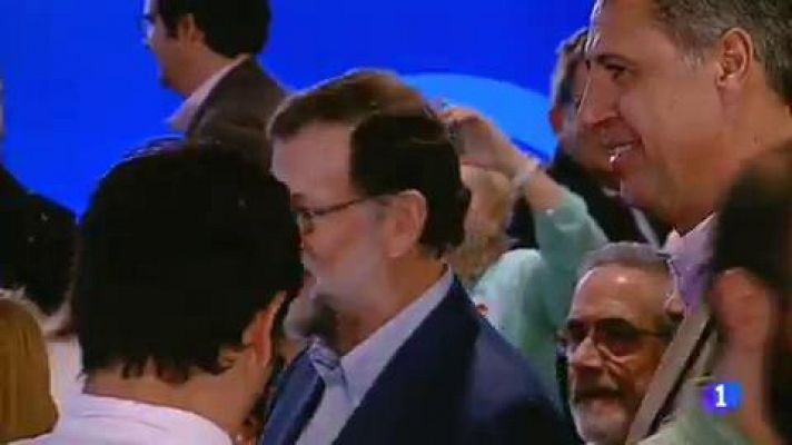 Telediario 1 - Mariano Rajoy ha estado en Mataró
