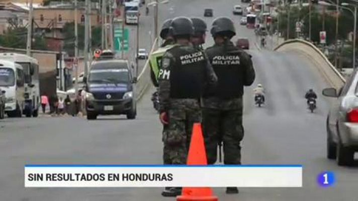 Telediario 1 - En Honduras se mantiene el toque de queda