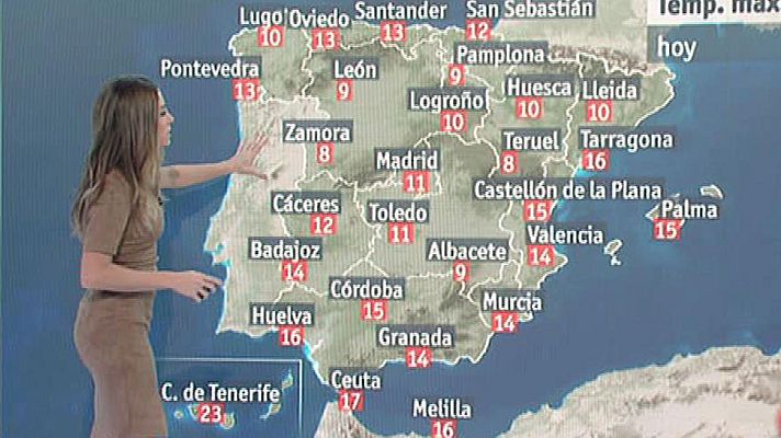El tiempo - Suben ligeramente las temperaturas y se retira la nieve