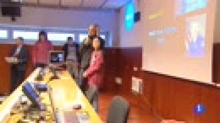 Telediario 1 - Estudiantes catalanes contactan con la Estación Espacial