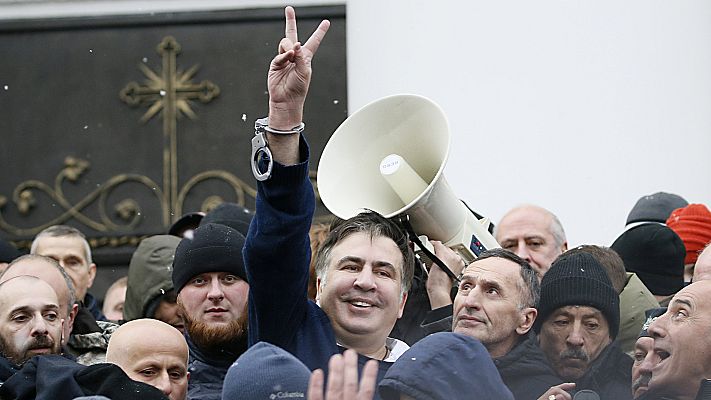 Telediario 1 - Ucrania arde tras el intento de detención de Mijaíl Saakashvili