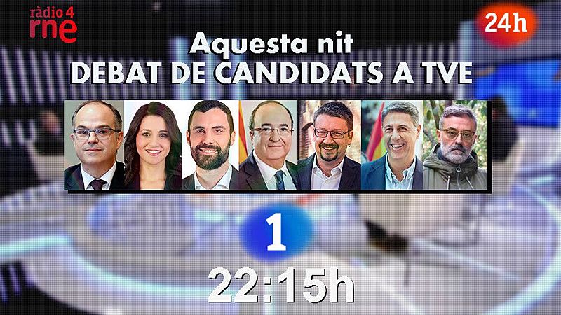 Los candidatos a la Generalitat de Catalunya en las elecciones del 21-D debaten en RTVE