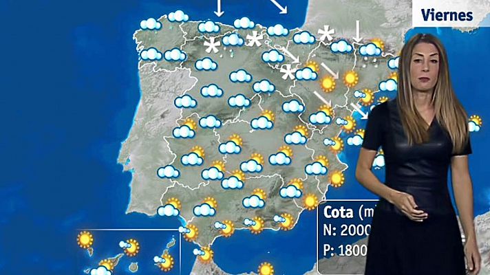 Lluvias en el extremo norte, persistentes en el Cantábrico y norte de Navarra