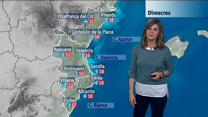 L'informatiu - Comunitat Valenciana - El tiempo en la Comunidad Valenciana - 12/12/17
