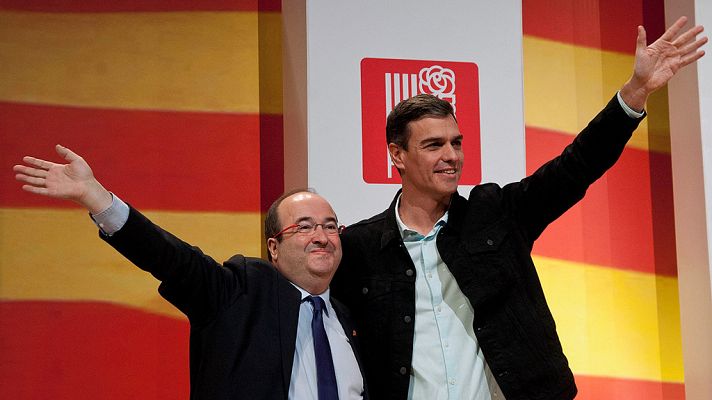 Telediario 1 - Pedro Sánchez critica a la izquierda "casta y pura" que cae del lado del independentismo