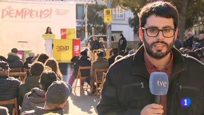 Telediario 1 - La CUP llama a votar por la "ofensiva de Estado contra la democracia"