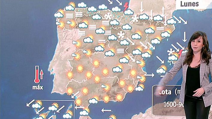 Nieve y lluvia en el norte y Baleares, y heladas en el centro del país