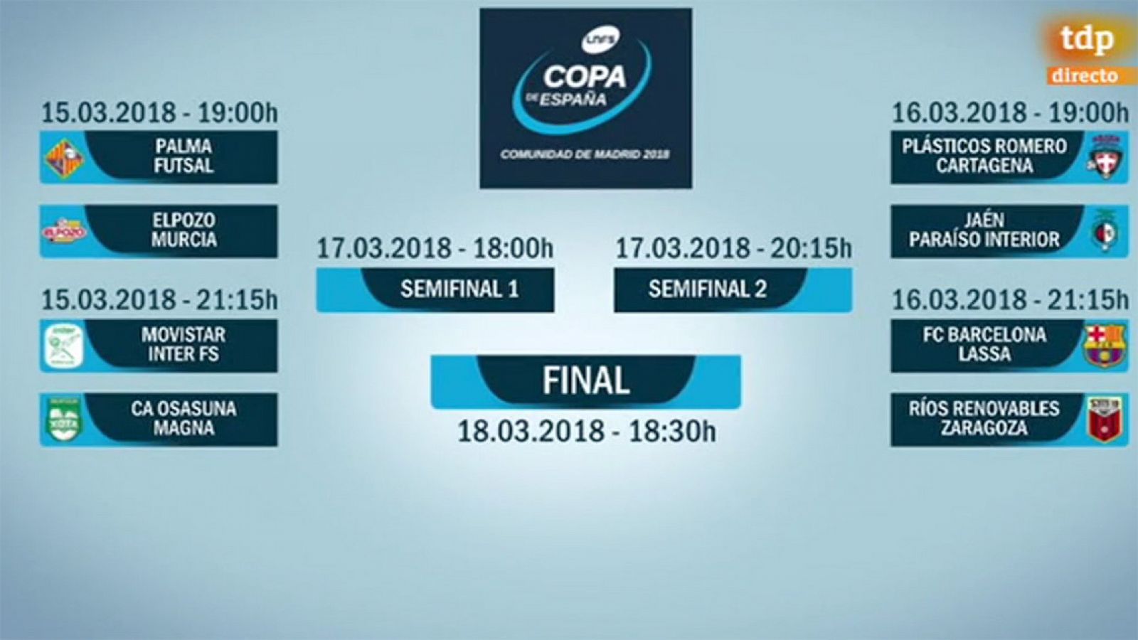 Sin programa: Configurado el cuadro final de la Copa de España de Fútbol Sala | RTVE Play
