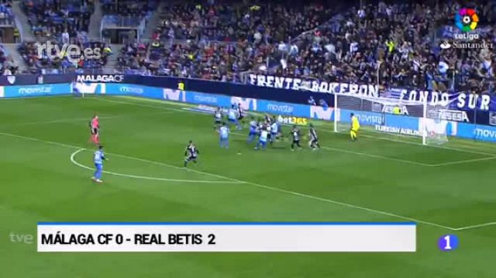  - El Betis se lleva el derbi frente al Málaga