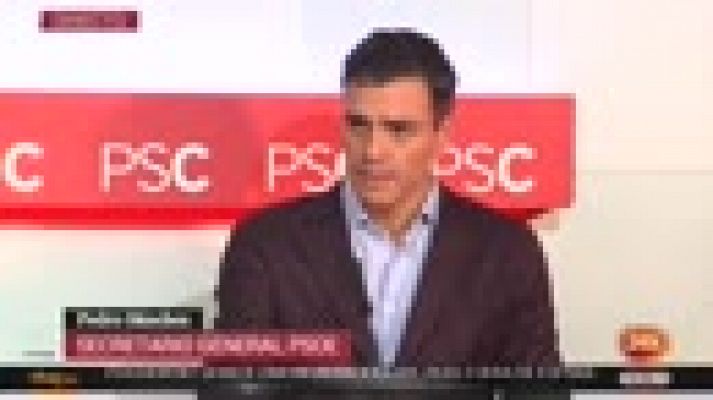 Informativo 24h - Sánchez culpa al "inmovilismo" del Gobierno de Rajoy de "lo que se está padeciendo" en Cataluña