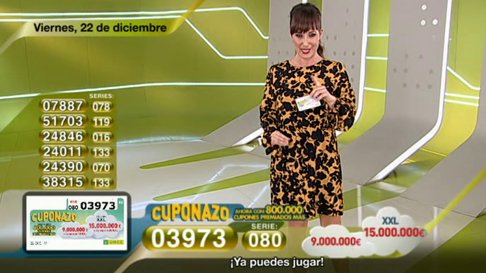 Sorteo ONCE - 22/12/17 - ver ahora