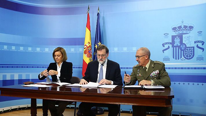 Rajoy agradece a los militares españoles en el exterior su trabajo