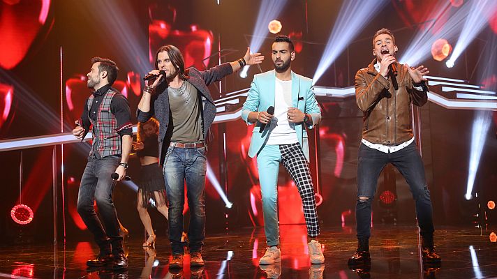 OT 2017 - Ricky, Juan Antonio, Javián y Alex cantan "Corazón espinado"