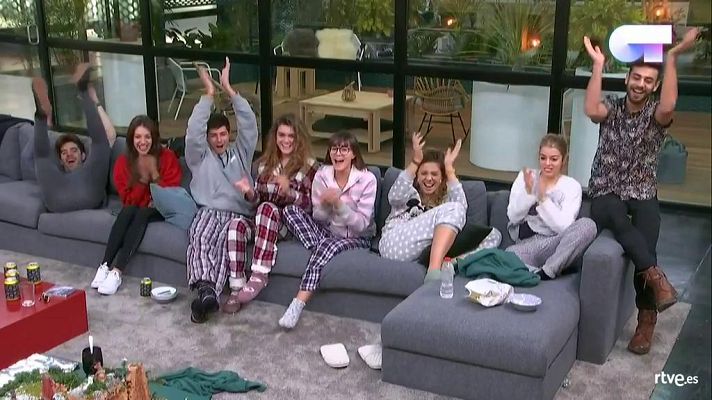 OT 2017 - Reacción de los concursantes al ver la gala de OT de Navidad