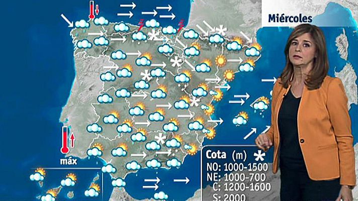 El tiempo - Vientos muy fuertes en el litoral y Baleares, y lluvias en casi todo el país