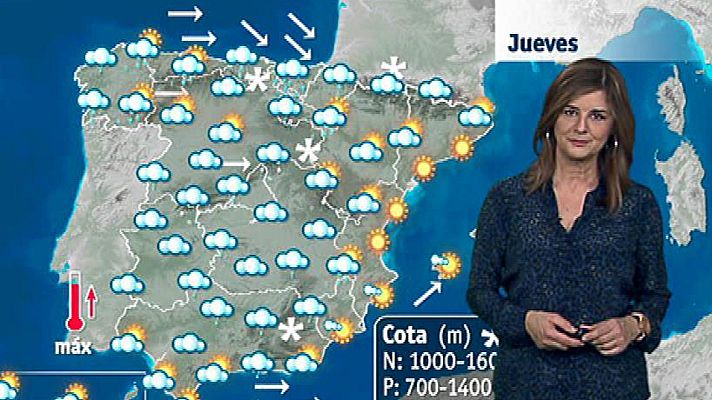 El tiempo - Lluvias en casi toda la Península y fuertes rachas de viento en el noroeste