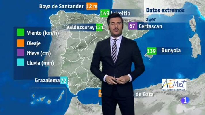 El tiempo en Andalucía - 28/12/2017
