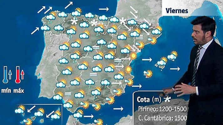 Vientos fuertes en la cornisa cantábrica y nieblas en el interior