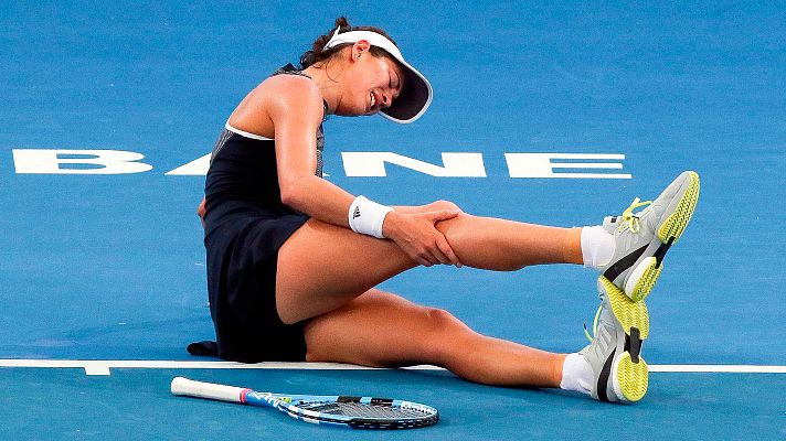 Telediario 1 - Muguruza se retira de Brisbane por calambres