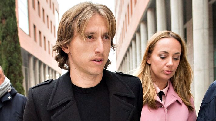 Telediario 1 - Luka Modric declara en los juzgados de Alcobendas